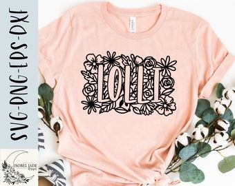 Flower Lolli SVG Design: Cricut Shirt File (Digital Download)