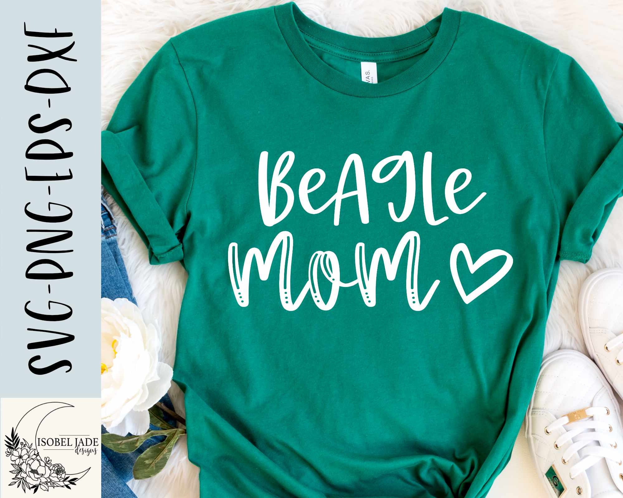 Beagle mom SVG design - Beagle SVG file for Cricut - Dog mom SVG