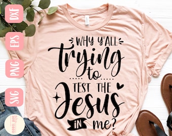 Funny Jesus SVG Design: Christian Shirt File for Cricut (Digital Download)