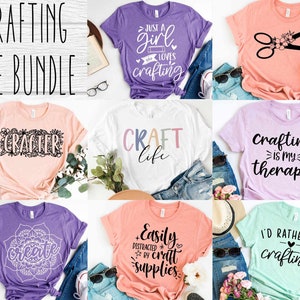 Craft SVG Bundle: Crafting Shirt Designs (Digital Download)