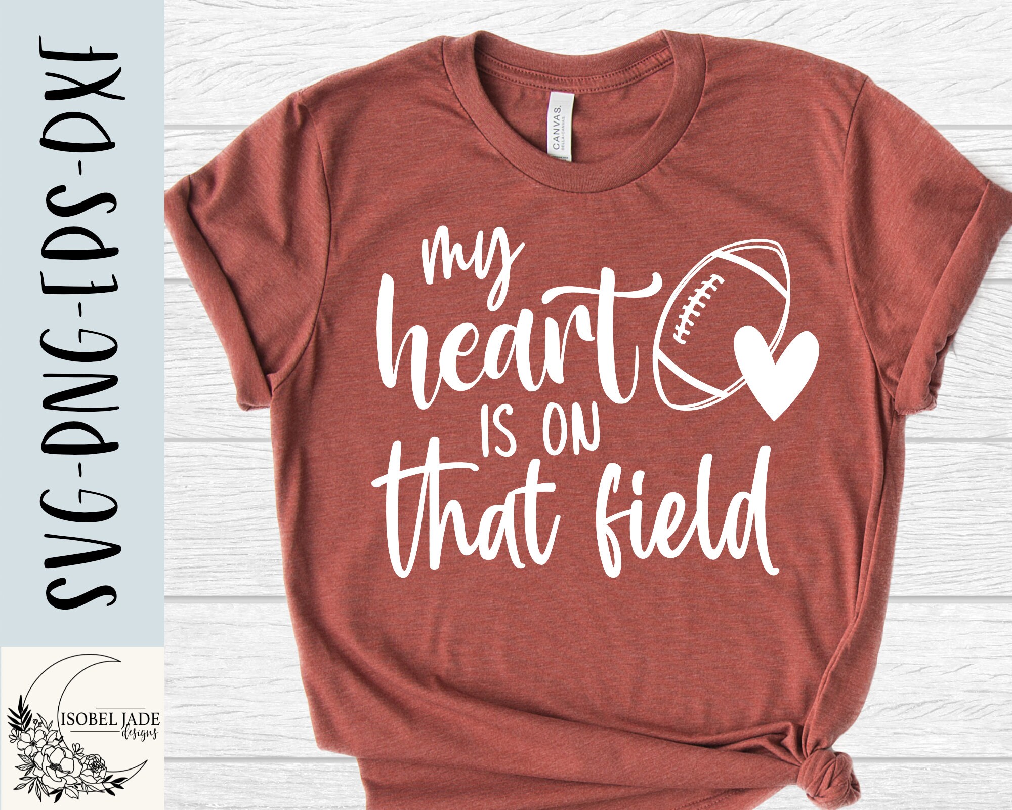 Football SVG Design My Heart is on That 