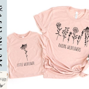 Raising wildflowers SVG design - Fichier SVG de fleurs sauvages pour Cricut - Ensemble de fleurs sauvages SVG - Fichier de coupe
