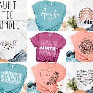 Auntie SVG Bundle Auntie Tee Bundle Aunt Shirt SVG for - Etsy Australia