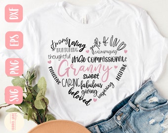 Best Granny svg, Granny svg, Shirt, I love my grandkids svg, heart svg, Most loved Granny svg, SVG,PNG, EPS, Dxf, Download, Cricut