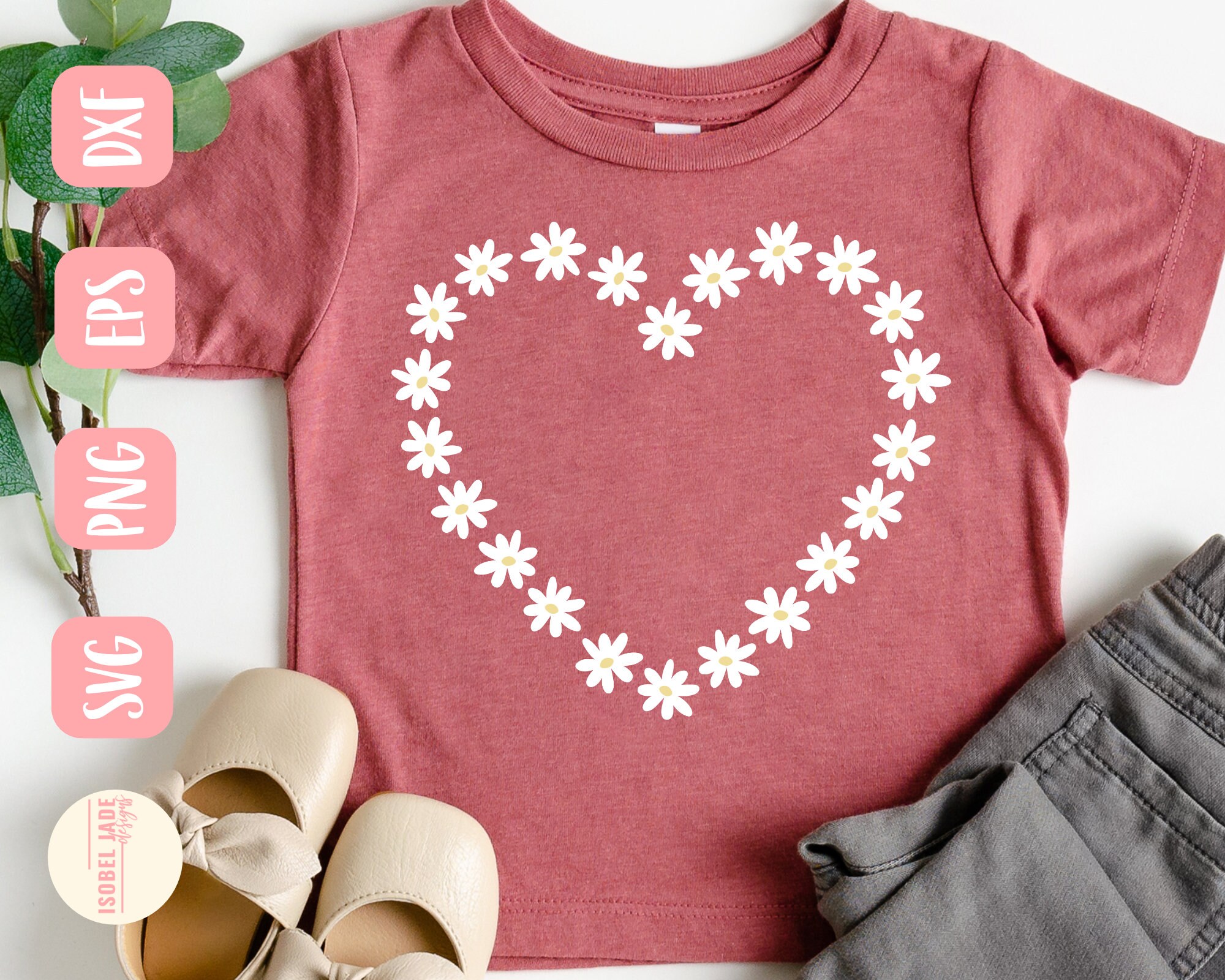 Daisy Heart Svg, Flower Wreath Svg, Floral Svg, Heart Svg, Daisy Svg ...