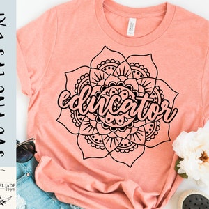 Erzieher svg, Teach svg, Mandala svg, Erzieher Shirt svg, Schule svg, SVG, PNG, EPS, Sofortiger Download, Cricut