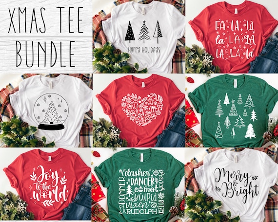 Christmas T-shirts SVG Bundle 