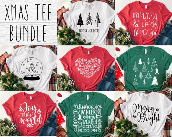 Christmas SVG Bundle Christmas Shirt SVG for Cricut Christmas Tee SVG  Bundle Digital Download 