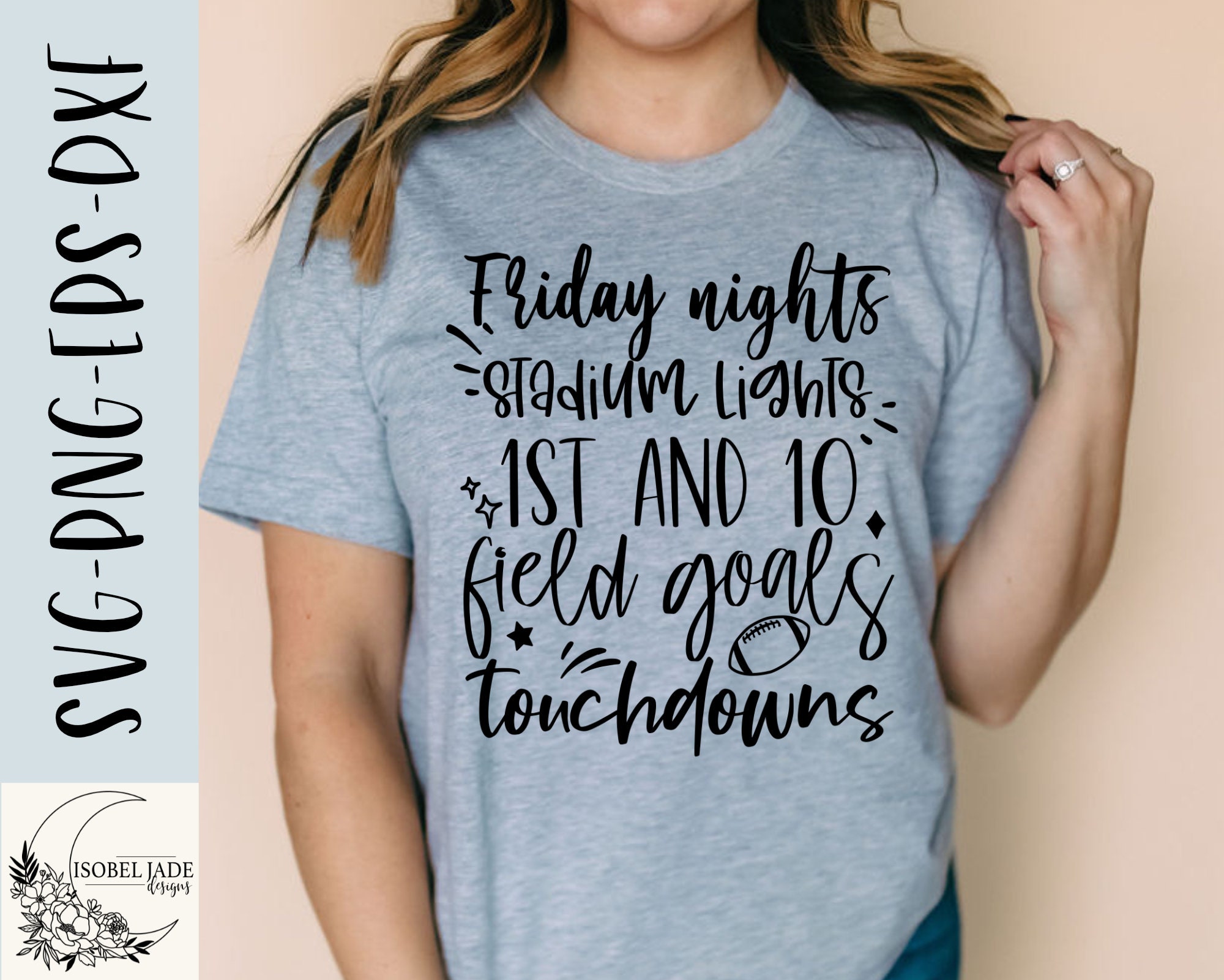Football SVG Design Friday Nights SVG For Cricut Football Shirt SVG