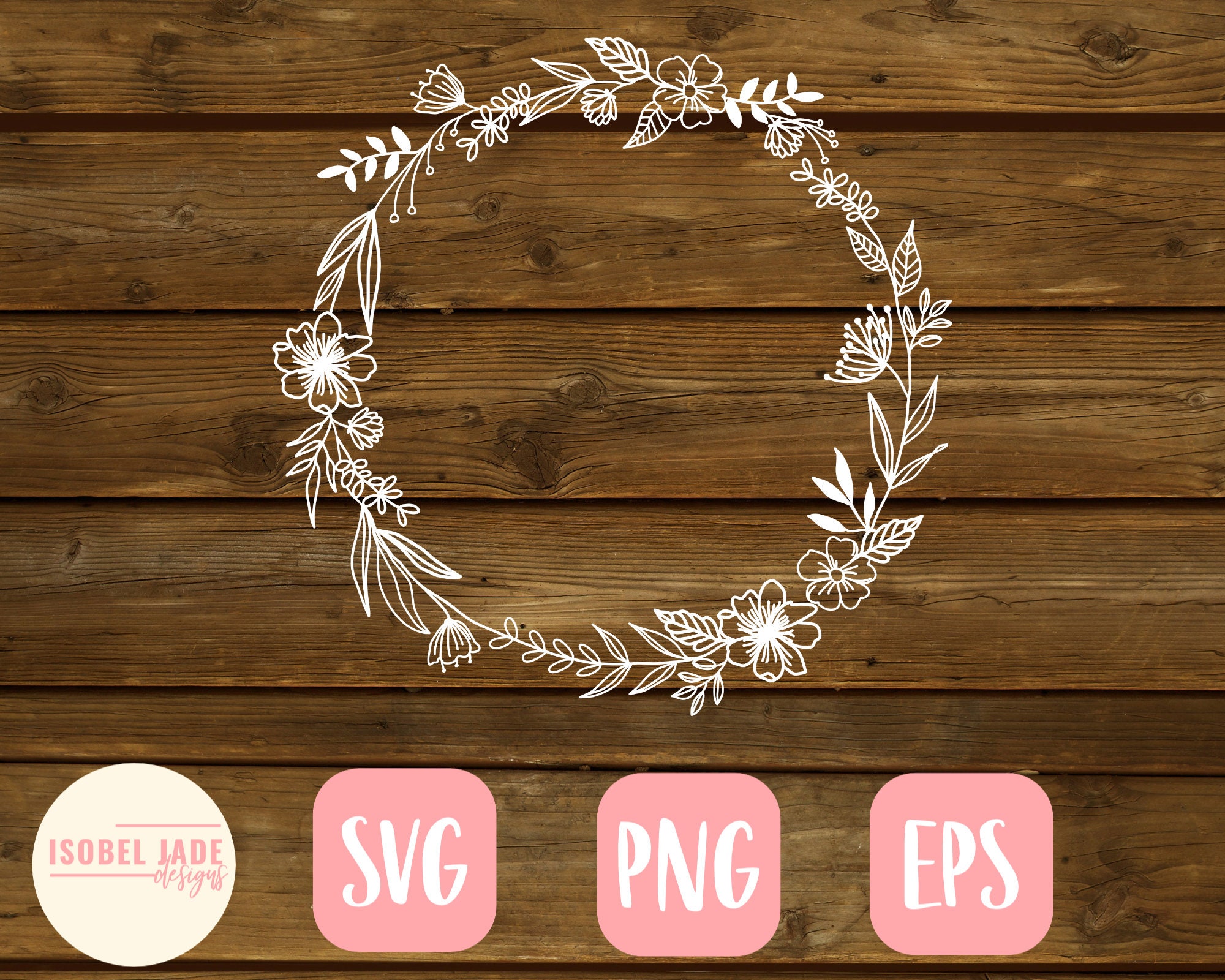 Download Floral Wreath Svg Flower Wreath Svg Family Name Sign Svg Sign Svg Monogram Svg Wreath Svg Svg Png Eps Dxf Instant Download Cricut