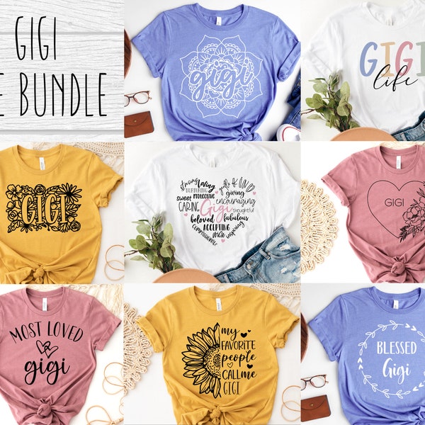 Gigi SVG bundle design - Gigi Bundle SVG file for Cricut - Gigi shirt SVG bundle - Mothers Day Digital Download