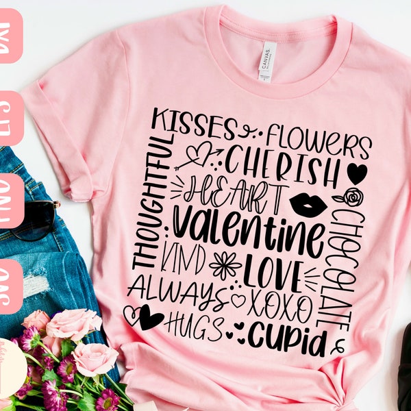 Valentine SVG design - Love subway art SVG file for Cricut - Valentine shirt SVG - Digital Download