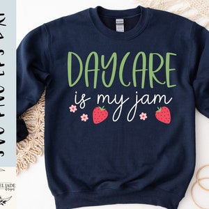 Creche é minha geléia svg, Creche engraçada svg, Camisa de creche svg, Geléia de morango para creche, SVG, PNG, EPS, Download instantâneo, Cricut