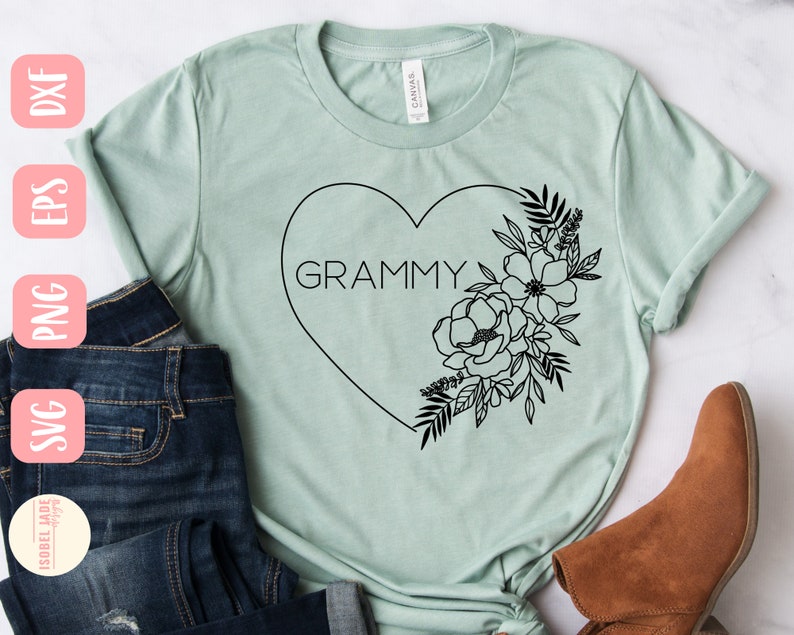 Download Grammy heart svg Grammy svg Flowers svg Best Grammy svg | Etsy