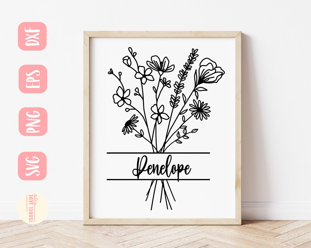 Wild Flowers Svg, Flower Svg, Floral Svg, Shirt, Name Flower Svg