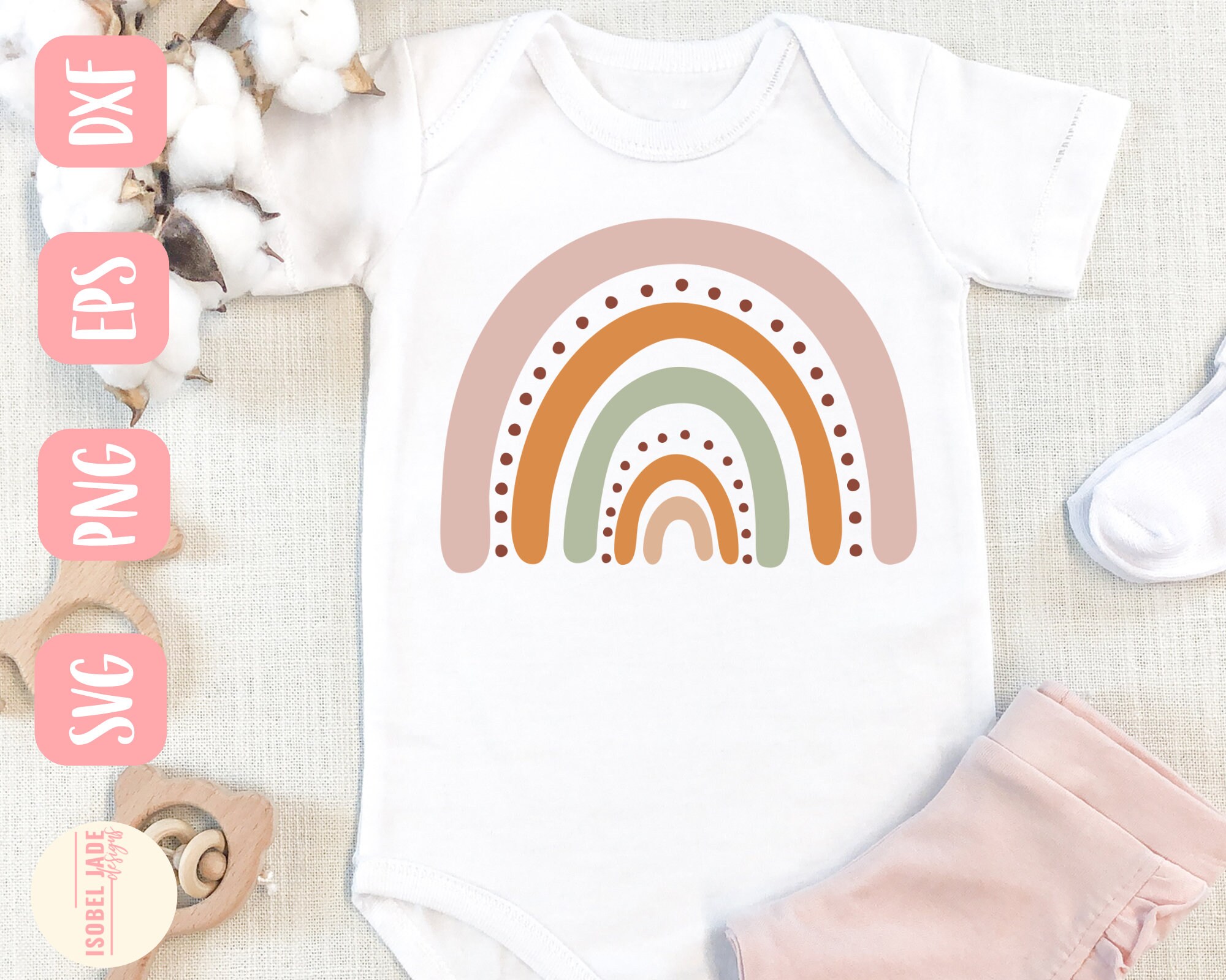 Rainbow SVG design Boho SVG for Cricut Boho rainbow SVG Cut file