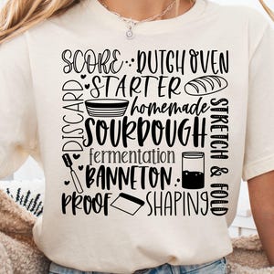Soudough Subway Word Collage SVG File, Funny Bread baking Cricut & Silhouette Cut File, Shirt Digital Download