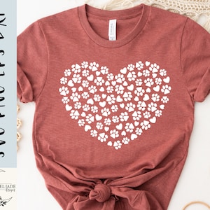 Hond hart svg, Hond poot print svg, Hond Moeder svg, Ik hou van honden svg, SVG, PNG, EPS, Dxf, Instant Download, Cricut