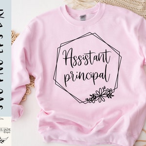 Assistant Principal svg, Assistant Principal Shirt svg, Daisy flower svg, School svg, SVG, PNG, EPS, Dxf, Instant Download