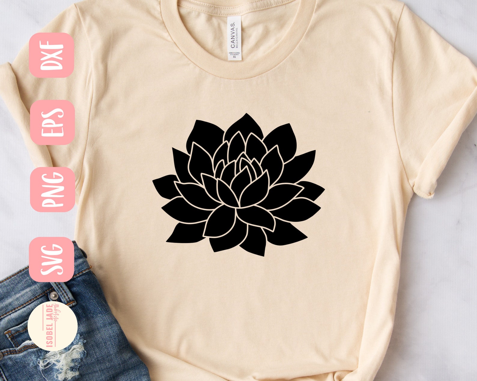 Lotus Svg Flower Svg Succulent Svg Shirt Line Drawing Svg | Etsy