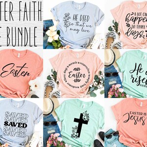 Pacote de Páscoa Pacote SVG - Camisa de Páscoa SVG para Cricut - Pacote de Páscoa Religiosa Pacote SVG - Pacote de fé - Download digital