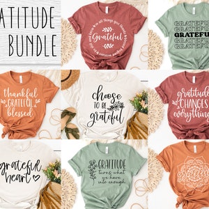Dankbares SVG-Bundle - Dankbarkeit SVG für Cricut - Dankbares SVG-Bundle - Dankbar Shirt - Herbst Bundle - Digital Download
