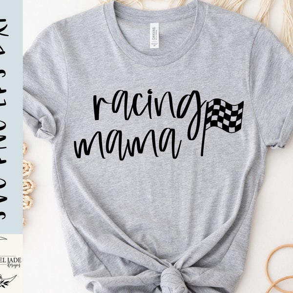 Racing mom SVG design - Racing Mama SVG file for Cricut - Checkered flag SVG - Race day - Digital Download