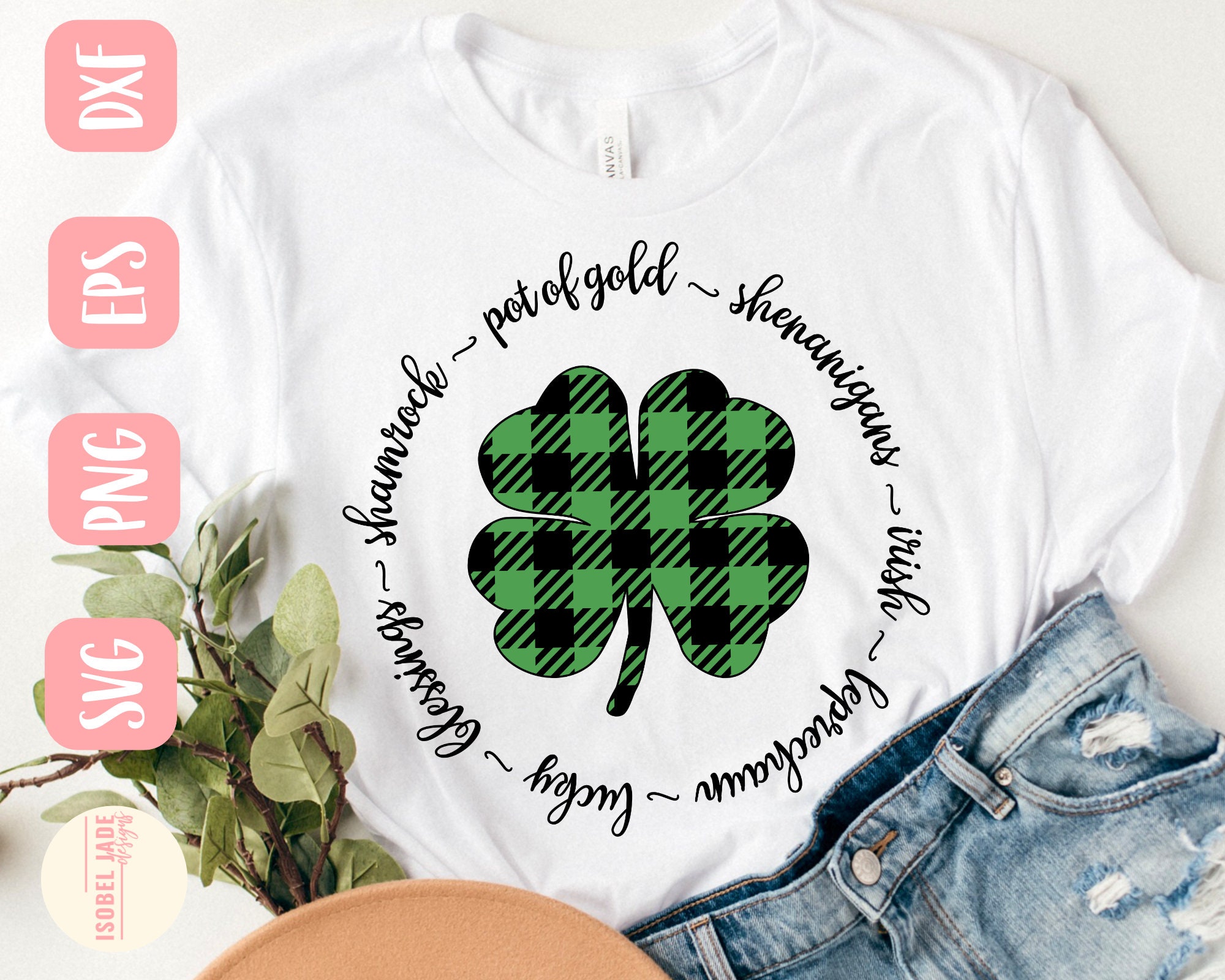 Buffalo shamrock SVG design - St Patricks shirt SVG file for Cricut