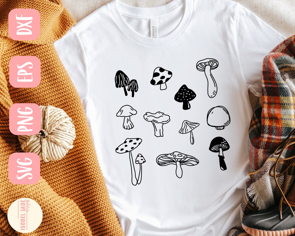 Mushroom SVG Design Fall SVG File for Cricut Popular Shirt - Etsy