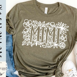 Floral Mimi SVG Design: Cricut & Silhouette Cut File (Digital Download)