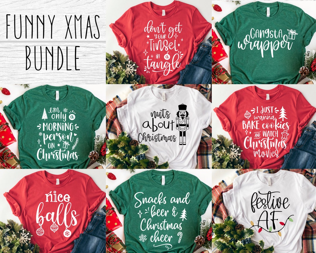 Funny Christmas SVG Bundle Funny Christmas Shirt Bundle SVG for Cricut Christmas Bundle SVG