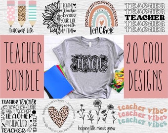 Teacher SVG Bundle, Big Bundle SVG file for Cricut, Teacher bundle SVG - Teacher shirt svg - Tee bundle - Motivational Digital Download