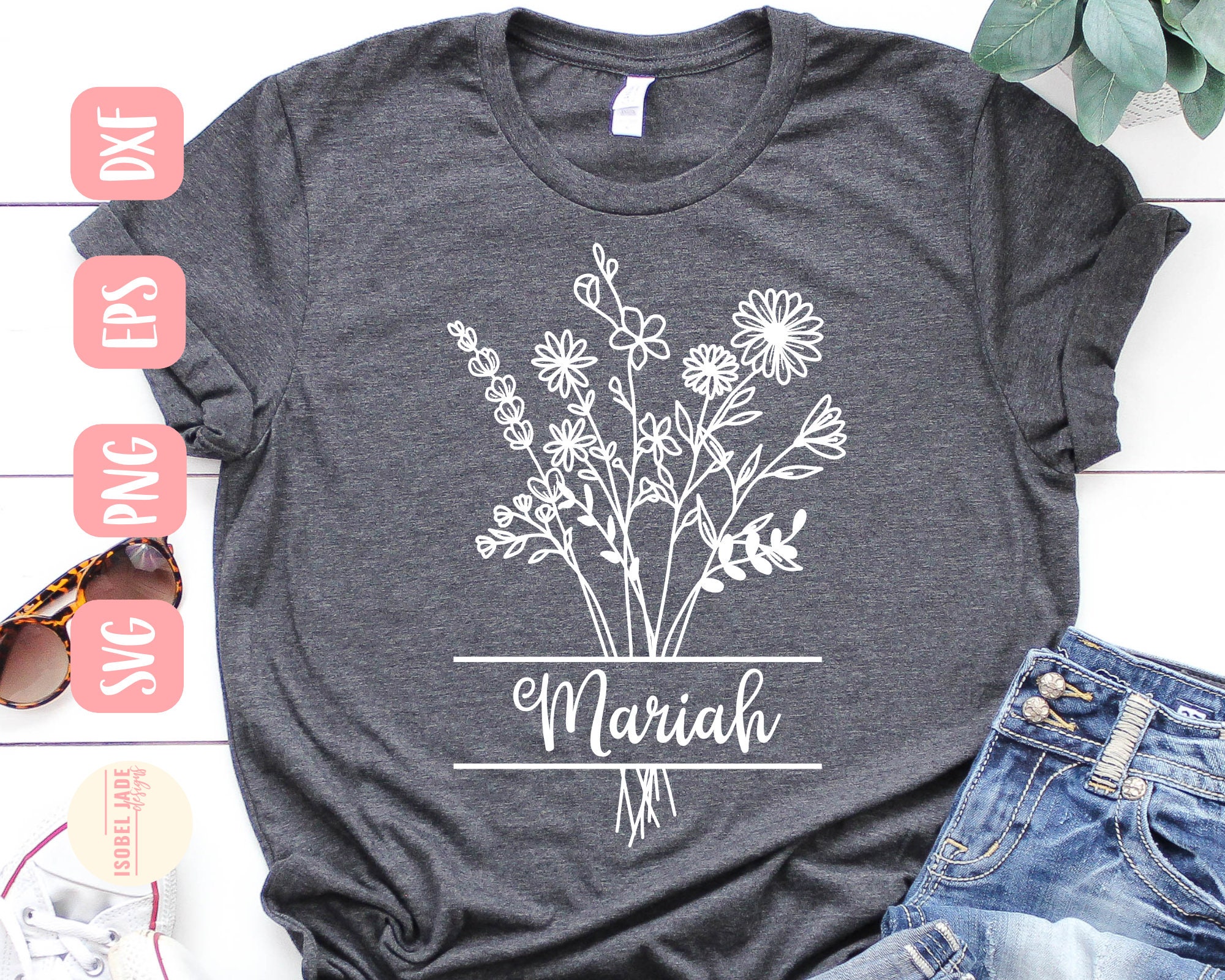 Download Wild Flowers Svg Flower Svg Floral Svg Shirt Name Flower Svg Flower Sketch Personalized Svg Svg Png Eps Instant Download Cricut