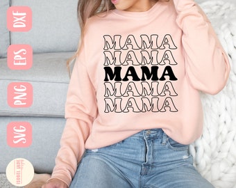 Mama svg, Mom svg, Modern Mama svg, Mother svg, Dia das Mães svg, SVG, PNG, EPS, Dxf, Download, Cricut
