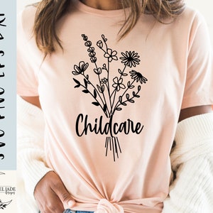 Puericultura svg, Puericultura flores silvestres svg, Camisa de puericultura svg, Creche, Flor de puericultura SVG, PNG, EPS, Dxf, Download instantâneo, Cricut
