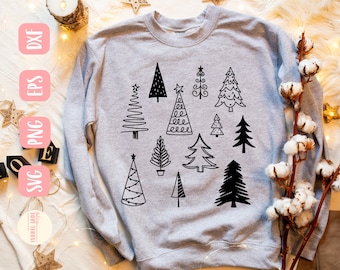 Christmas Tree SVG Design: Botanical Cut File (Digital Download)