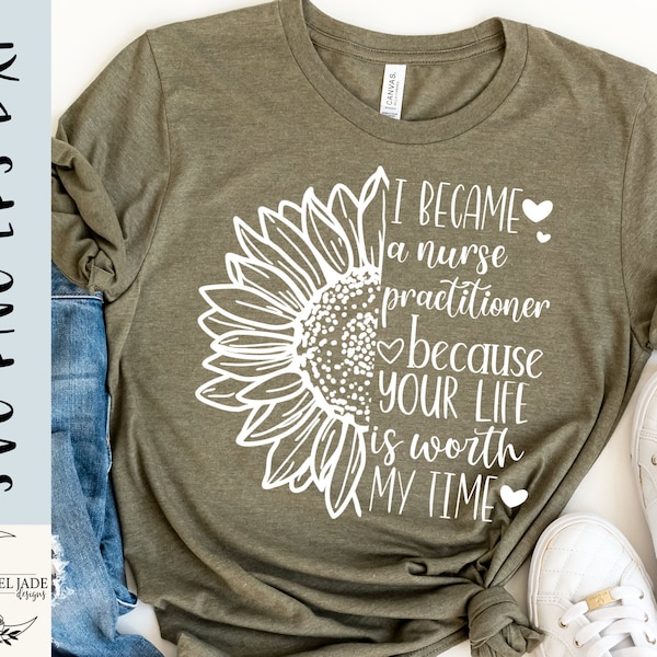 Nurse practitioner svg, Nursing svg, Nurse practitioner svg, Nurse sunflower shirt svg, SVG,PNG, eps, Instant Download, Cricut