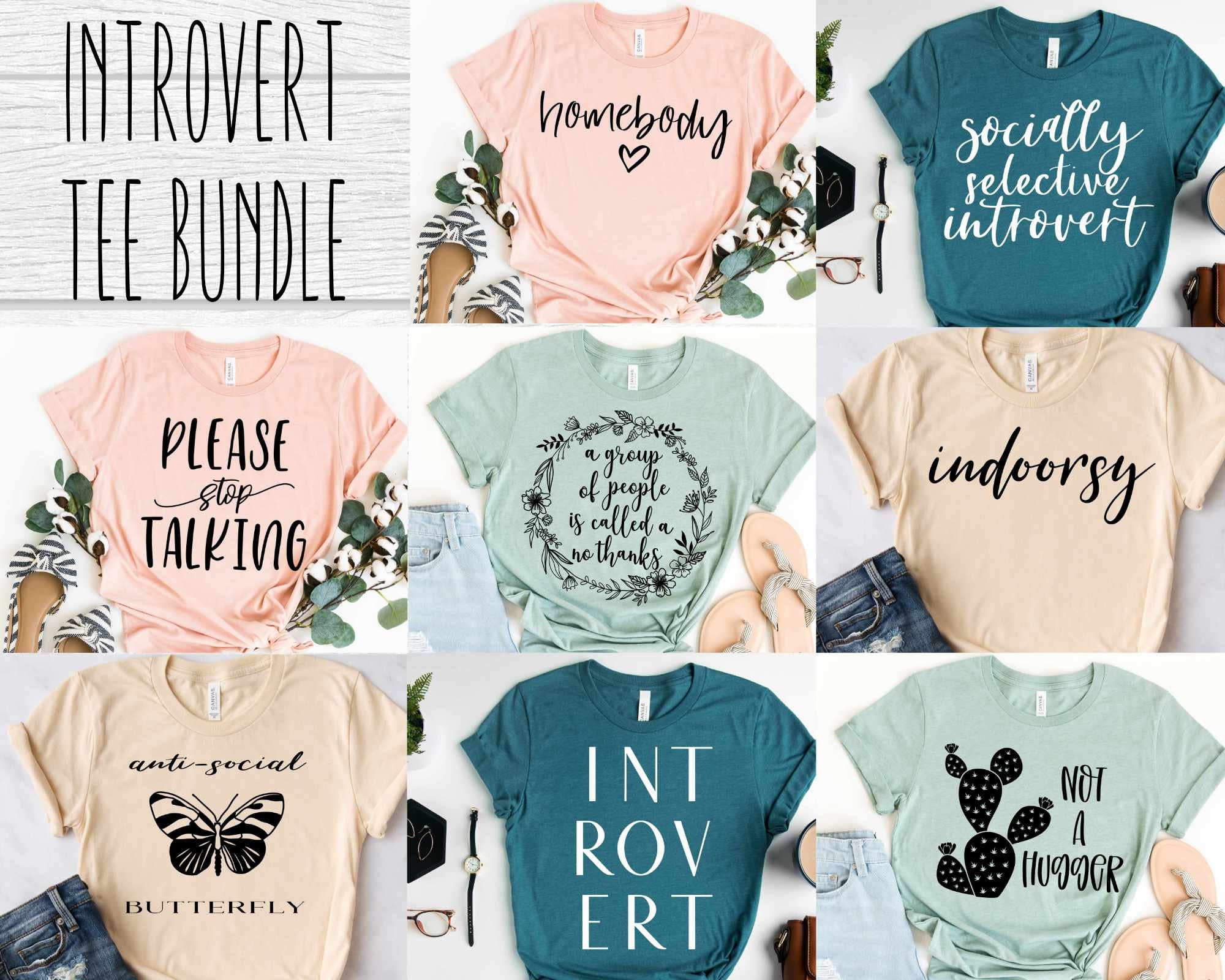 Introvert SVG Bundle Anti Social Tee Bundle Funny Shirt - Etsy