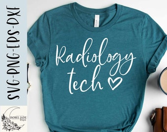 Radiology Tech Loveheart SVG Design: Cricut & Silhouette (Digital Download)