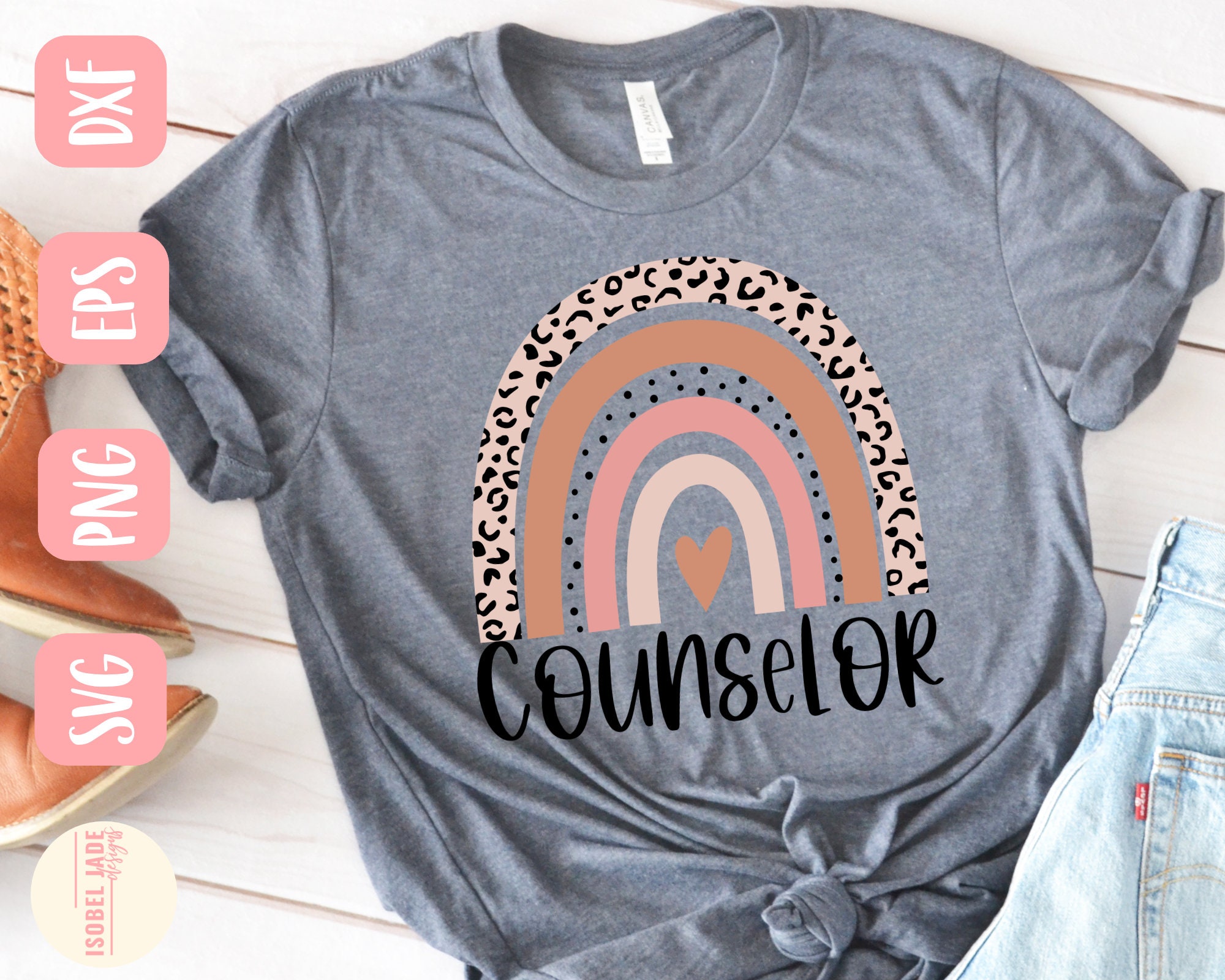 Download Counselor Svg School Counselor Svg Rainbow Svg Counselor Shirt Svg Svg Png Eps Instant Download Cricut