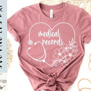 Medische dossiers SVG, stethoscoop SVG, medische dossiers stethoscoop SVG, shirt, medische dossiers hart SVG, PNG, EPS, DXF, Cricut