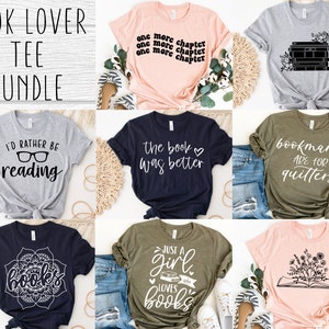 Book Lover SVG Bundle: T-Shirt Designs for Cricut (Digital Download)