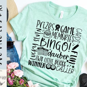 Bingo Subway Word Collage SVG: Shirt Design, Cricut, Silhouette (Digital Download)