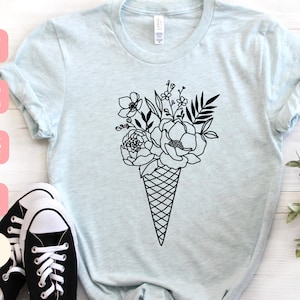 Eis Strauß Svg, Blumen Svg, Blumen Svg, Eis Kegel Svg, Blume Svg, Wildflower Svg, SVG, PNG, EPS, Dxf, Instant Download, Cricut