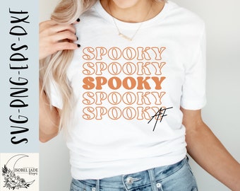 Spooky AF Halloween Shirt SVG Design: Cricut Cut File (Digital Download)