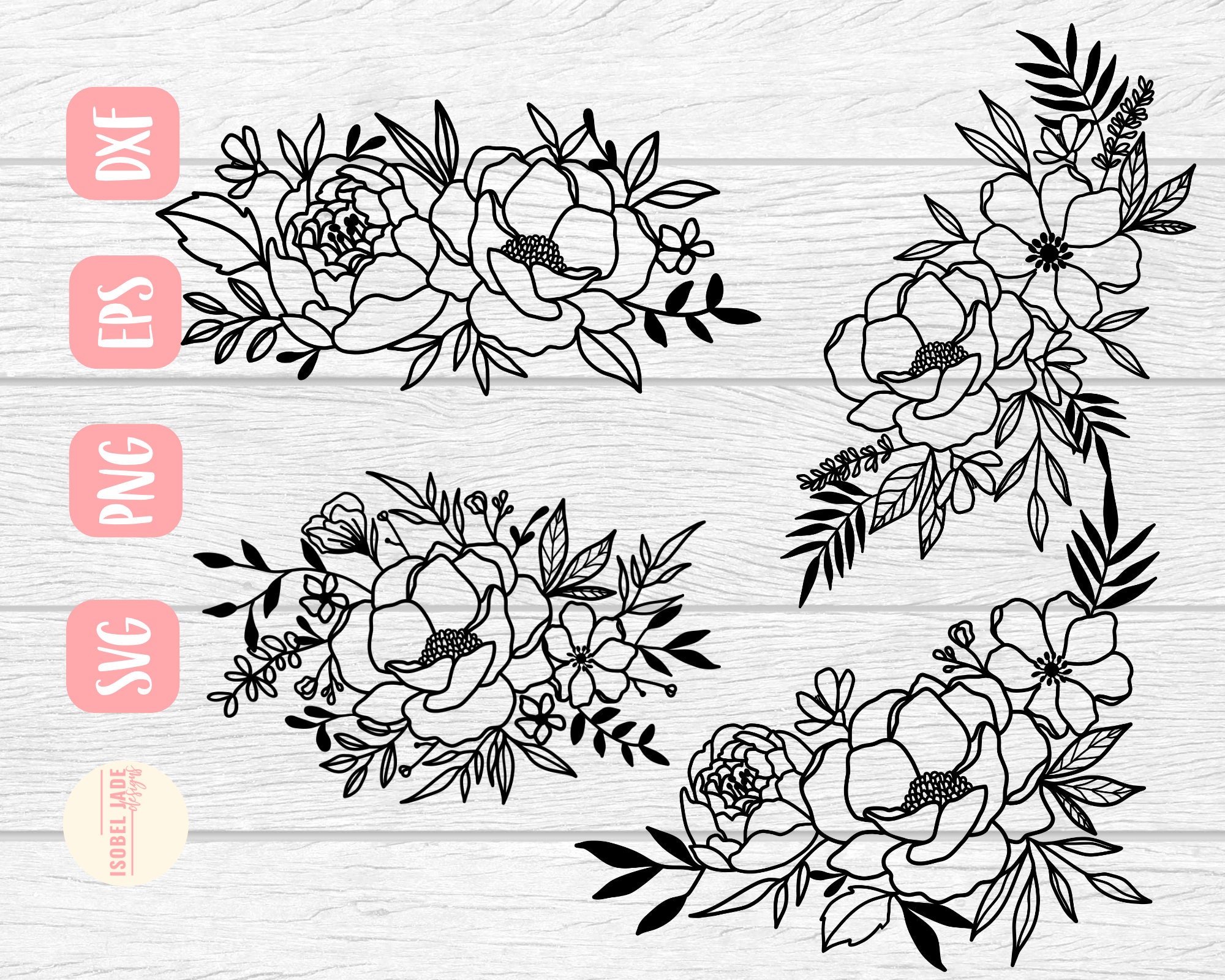 Download Flower Bundle Svg Flower Spray Svg Floral Svg Sign Svg Etsy