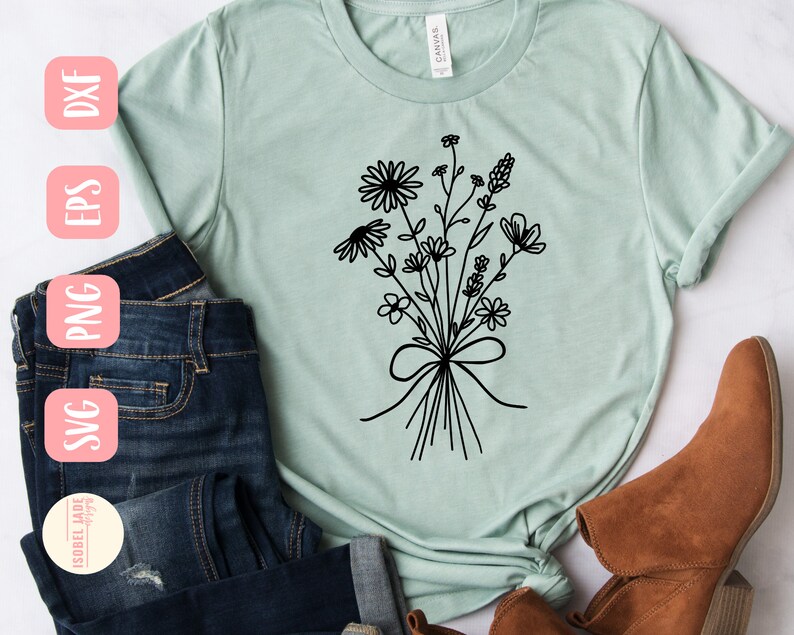 Download Wild flowers svg Wildflower bouquet svg Flower svg Shirt ...