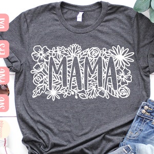 Floral Mama SVG Design: Mom Flower Graphic (Digital Download)