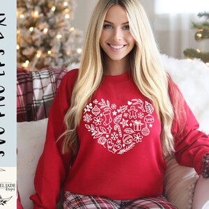 Christmas SVG Design Heart SVG for Cricut Christmas Shirt SVG Cut File ...