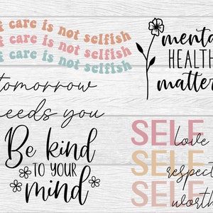 Mental Health Matters SVG Bundle Big Bundle SVG File for - Etsy Canada